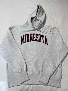 Minnesota Gray Maroon Collegiate Pullover Hoodie Sweatshirt Size Medium